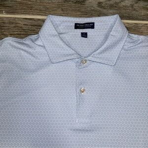 Peter Millar Crown Crafter Geometric Print Short Sleeve Performance Golf Polo XL